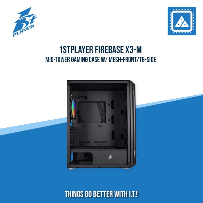 1STPLAYER FIREBASE X3-M MID-TOWER GAMING CASE W/ MESH-FRONT/TG-SIDE/ M-ATX 1STPLAYER FIREBASE X3-M MID-TOWER GAMING CASE W/ MESH-FRONT/TG-SIDE/ M-ATX